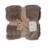 Lavina Home Mocha Rouched Faux Fur Reversible to Mink 50 x 60 Throw - RK-FURMNK-MOC - Blankets & Bedspreads