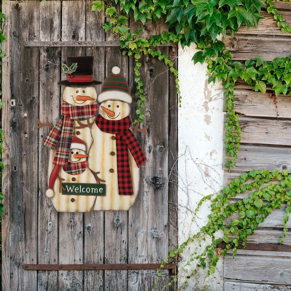Glitzhome Metal Christmas Snowman Family Yard Stake - 1103202624 - Yard Decor - Image 4