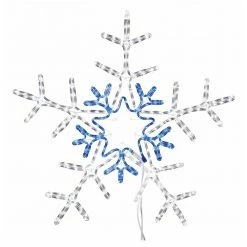 Four Seasons 36" Blue and White LED Snowflake Hanging Christmas Light Decoration with Multi Light Effects - YF20173601 - Christmas Decor