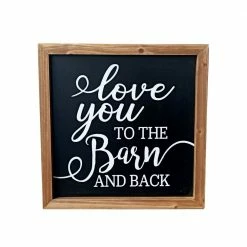 Backyard Expressions "To the Barn and Back" 18" x 18" Wooden Frame Sign - 910494 - Wall Decor