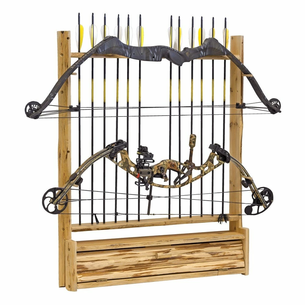 Rush Creek Creations 2 Bow 12 Arrow Wall Storage Rack 370039 - Storage Furniture - Image 4