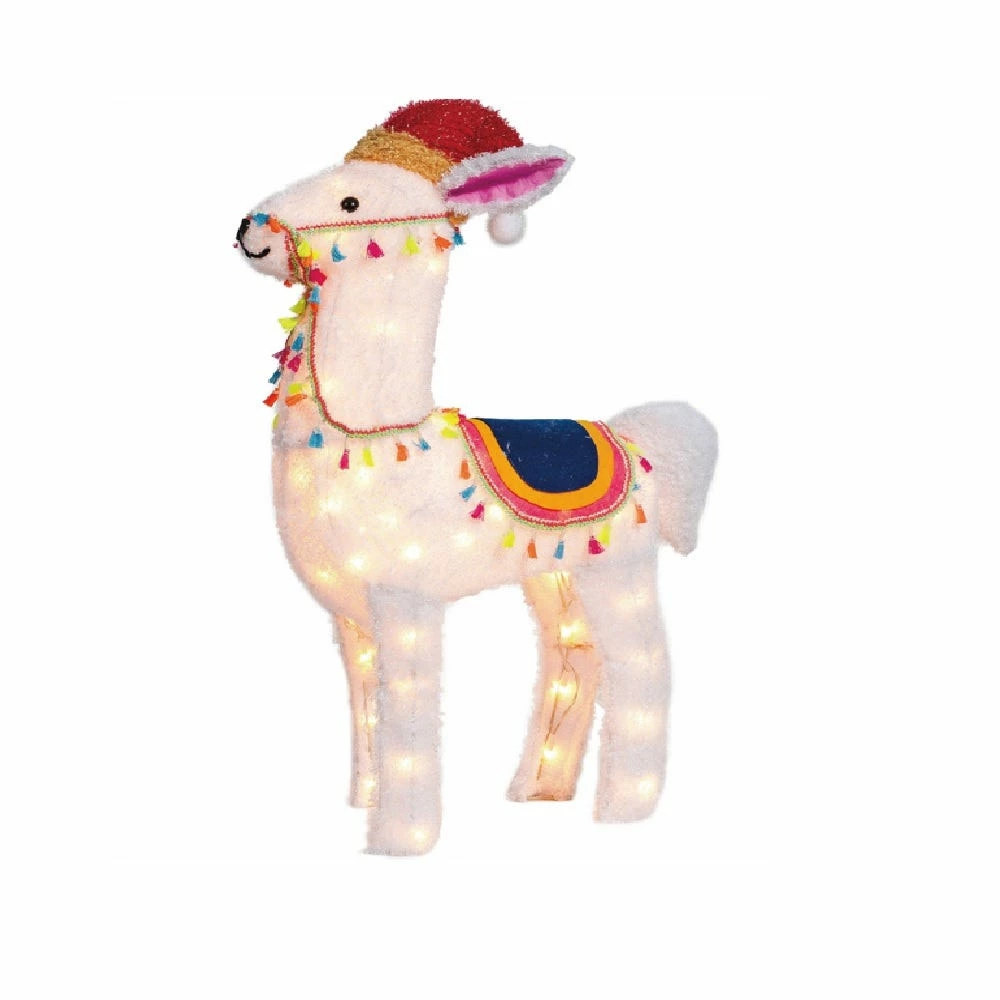 Four Seasons 30" Christmas Alpaca Outdoor Yard Decoration with lights - 21DH0707 - Christmas Decor - Image 2