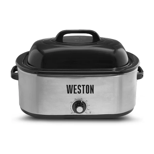 Weston 22 Quart Stainless Steel Roaster Oven 034100W - Slow Cookers