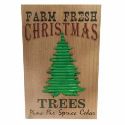 Four Seasons 18" Farm Fresh Christmas Wall Plaque - 21RG-21006 - Christmas Decor