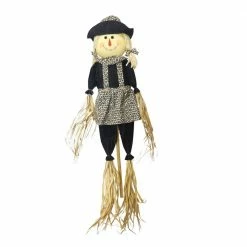Backyard Expressions 60" Girl Scarecrow With Leopard Overalls - 904727 - Yard Decor