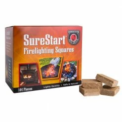 Meeco ft s Red Devil SureStart Firelighting Squares 144 pc 419 - Fireplace Accessories