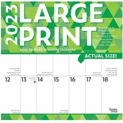 Brown Trout Large Print 2023 Square Calendar - Calendars