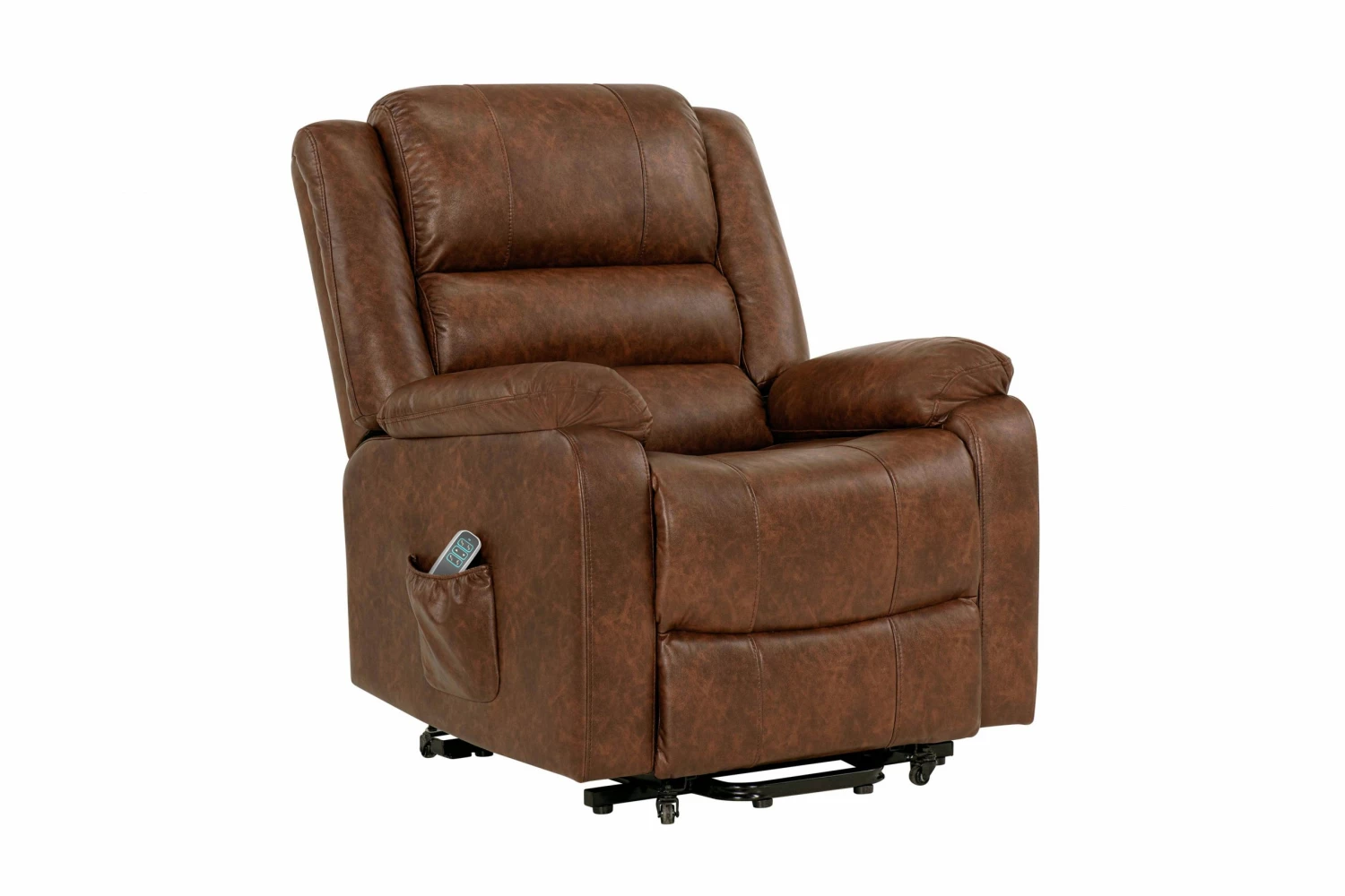 Lane Buxton Faux Leather Power Lift Recliner Chair, Cognac - 40029-15-05 - Living Room Furniture
