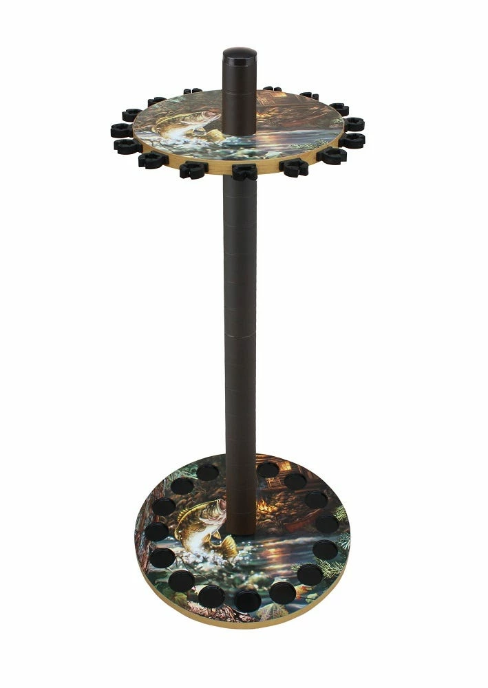 Rush Creek Creations Bass 16 Fishing Rod Storage Rack 383000 - Storage Furniture - Image 2