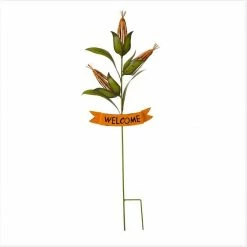 Various Brands 36" Metal Corn Welcome Stake - JKC00616 - Porch Seasonal Decor