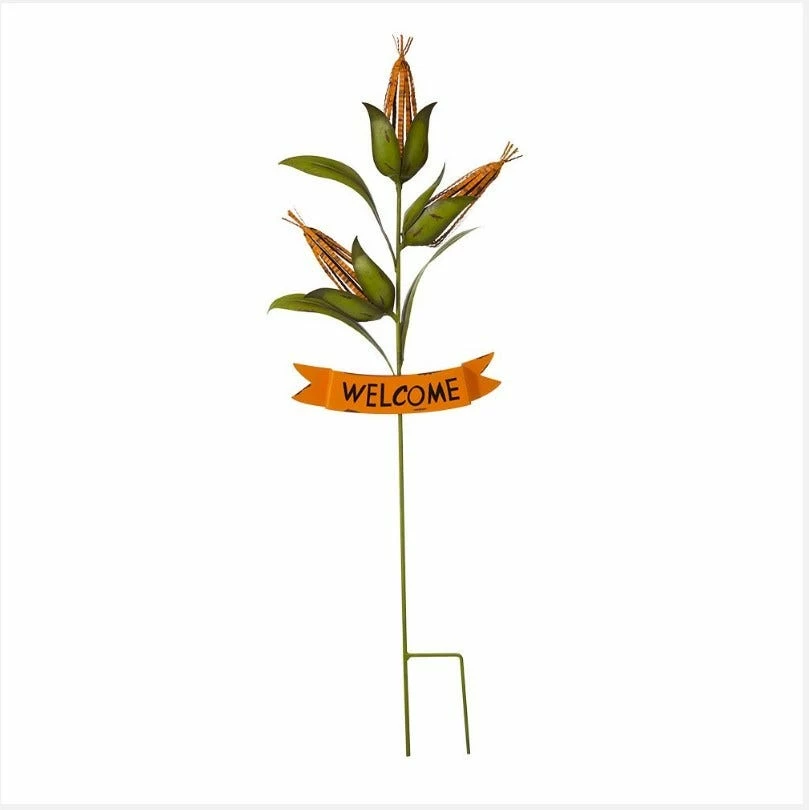 Various Brands 36" Metal Corn Welcome Stake - JKC00616 - Porch Seasonal Decor