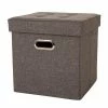 Glitzhome Gray Storage Ottoman 1504003781 - Living Room Furniture