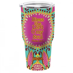 Kerusso Dual Wall Stainless Steel Bless The Lord Mug, 30 oz. - MUGS201 - Tumblers