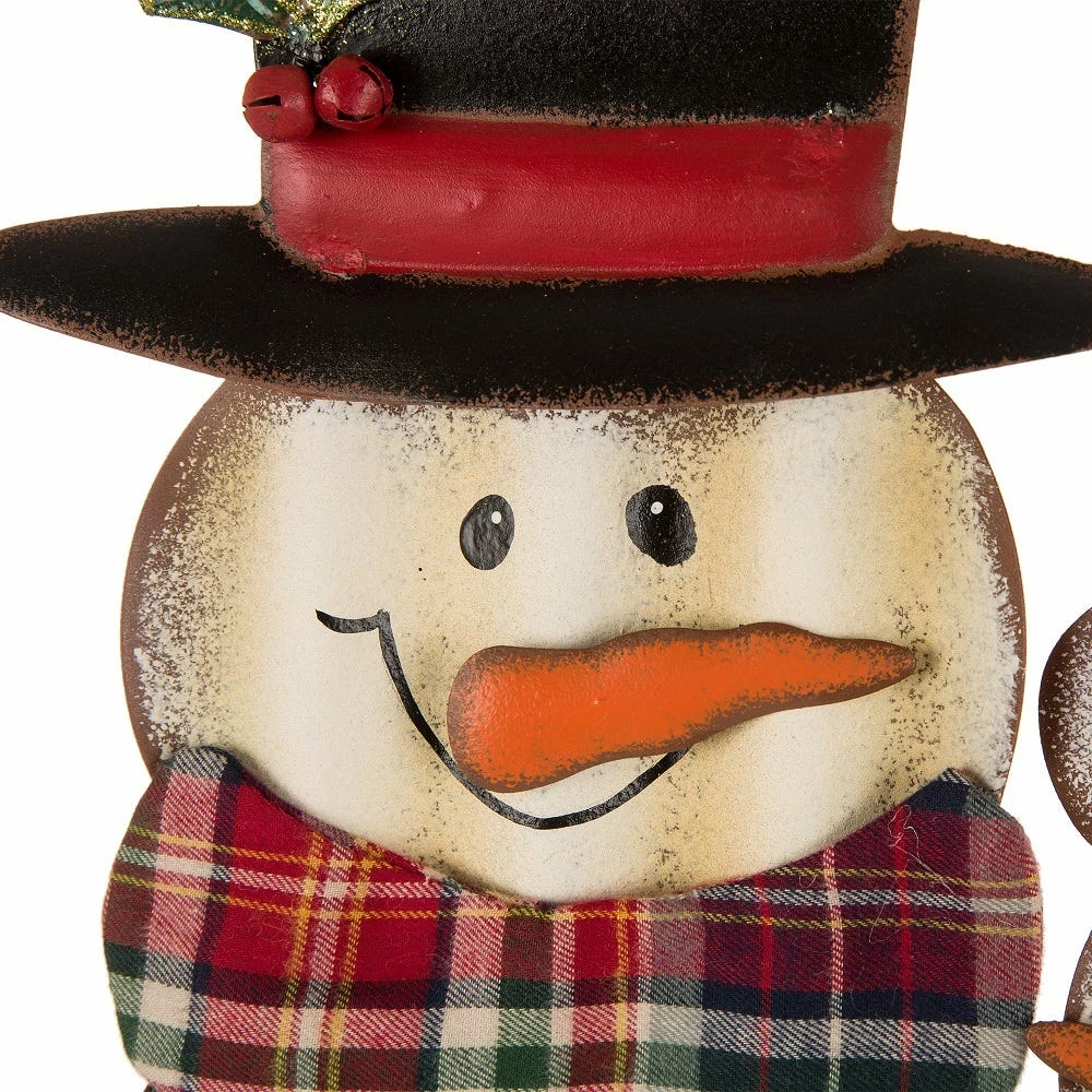 Glitzhome Metal Christmas Snowman Family Yard Stake - 1103202624 - Yard Decor - Image 2