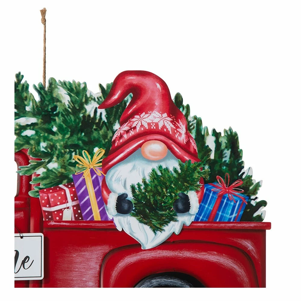 Glitzhome 28" Metal Gnome Truck Yard Stake - JKC02320 - Porch Seasonal Decor - Image 3