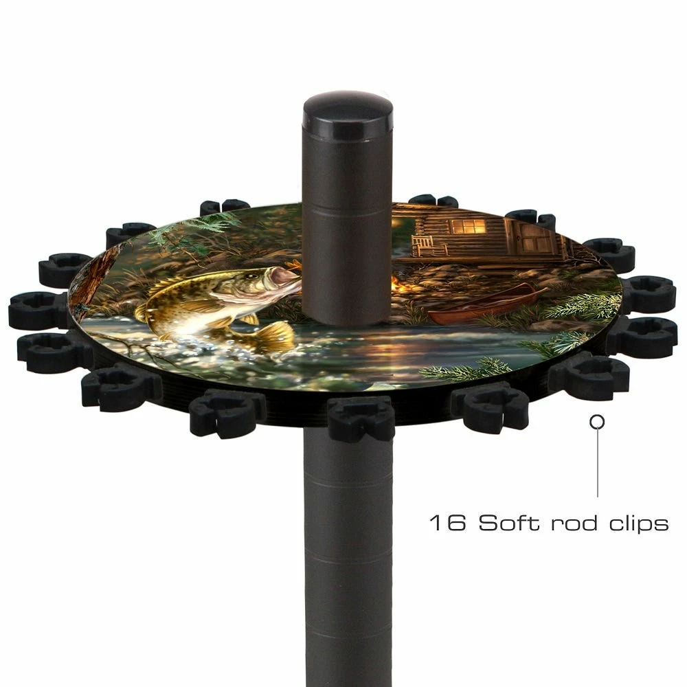 Rush Creek Creations Bass 16 Fishing Rod Storage Rack 383000 - Storage Furniture - Image 4