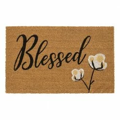 Avera Products Blessed Cotton Bloom Coir Mat, 17" x 29" - ADR016 - Décor