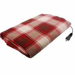 Various Brands 12V Plaid Heated Travel Blanket - HB12VPLAID - Blankets & Bedspreads