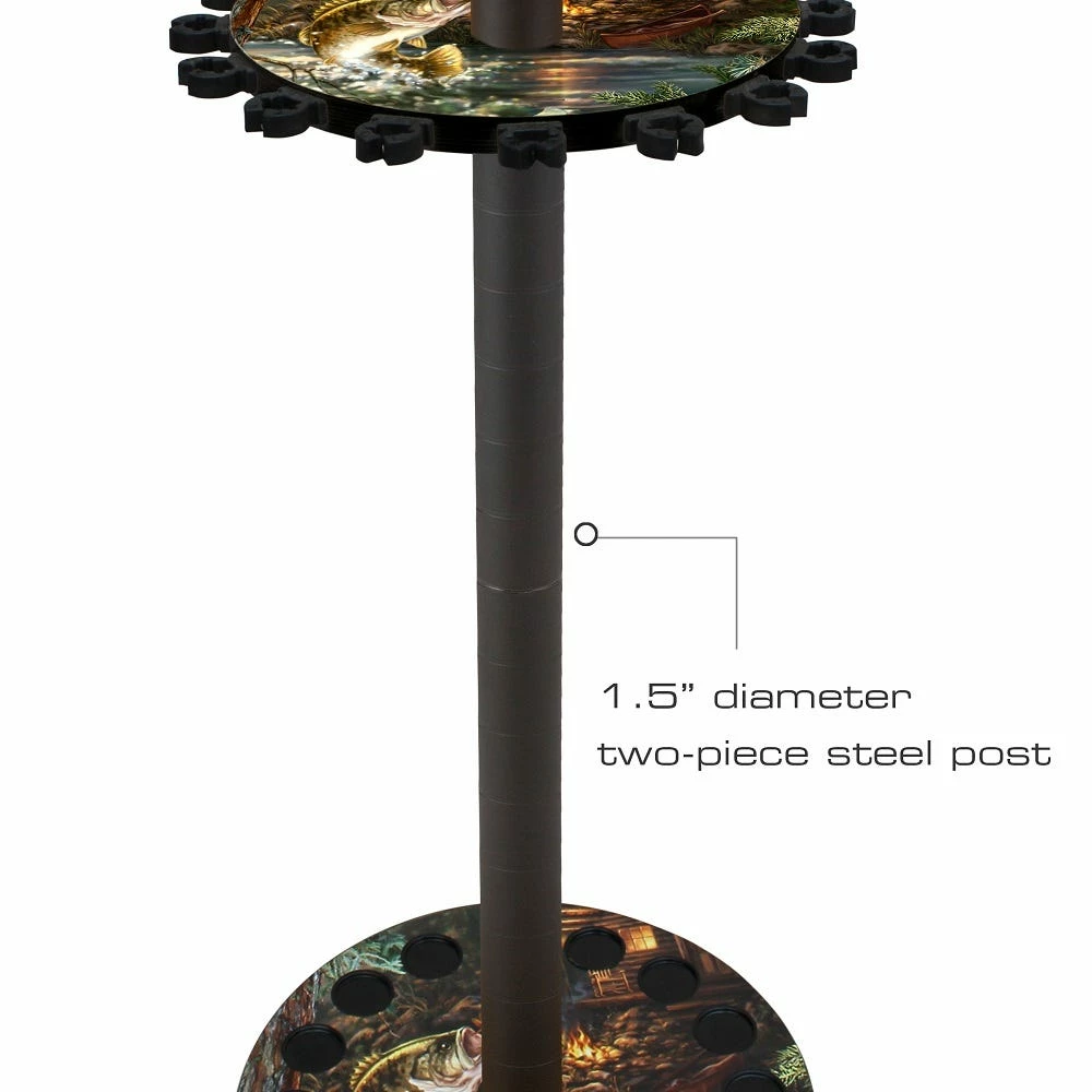 Rush Creek Creations Bass 16 Fishing Rod Storage Rack 383000 - Storage Furniture - Image 5