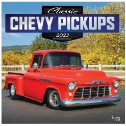 Brown Trout Classic Chevy Pickups 2023 Square Foil Calendar - Calendars