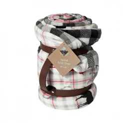 Trail Creek Deer on Plaids Quilted velvet Reversible to velvet 50 x 60 throw - RK-QVEL-DEER - Blankets & Bedspreads