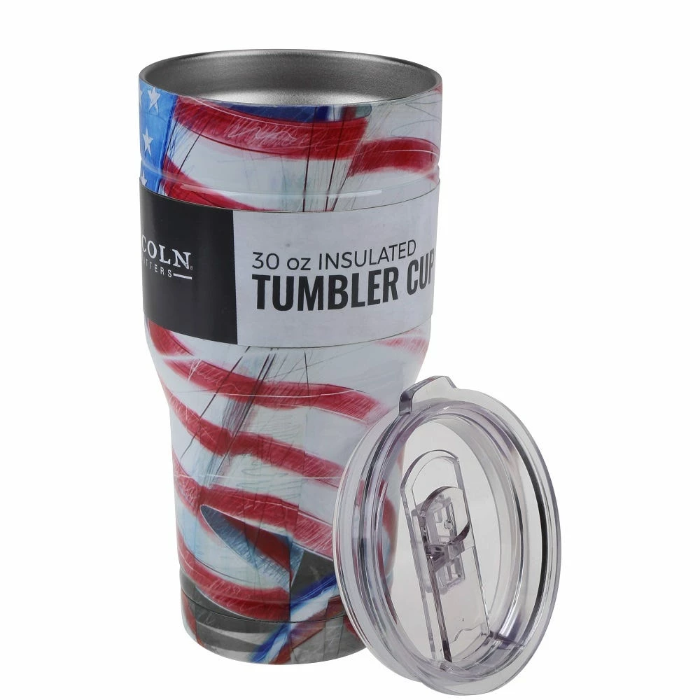 Lincoln Outfitters 30 Oz Stainless Tumbler USA Flag 88-086-0204 - Tumblers - Image 3