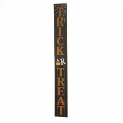Glitzhome 59.68 Inch Wooden Trick or Treat Porch Sign - 1702203399 - Porch Seasonal Decor