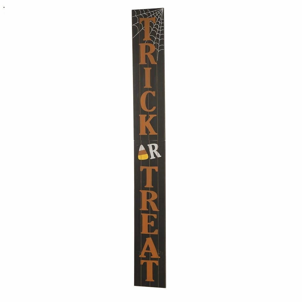 Glitzhome 59.68 Inch Wooden Trick or Treat Porch Sign - 1702203399 - Porch Seasonal Decor