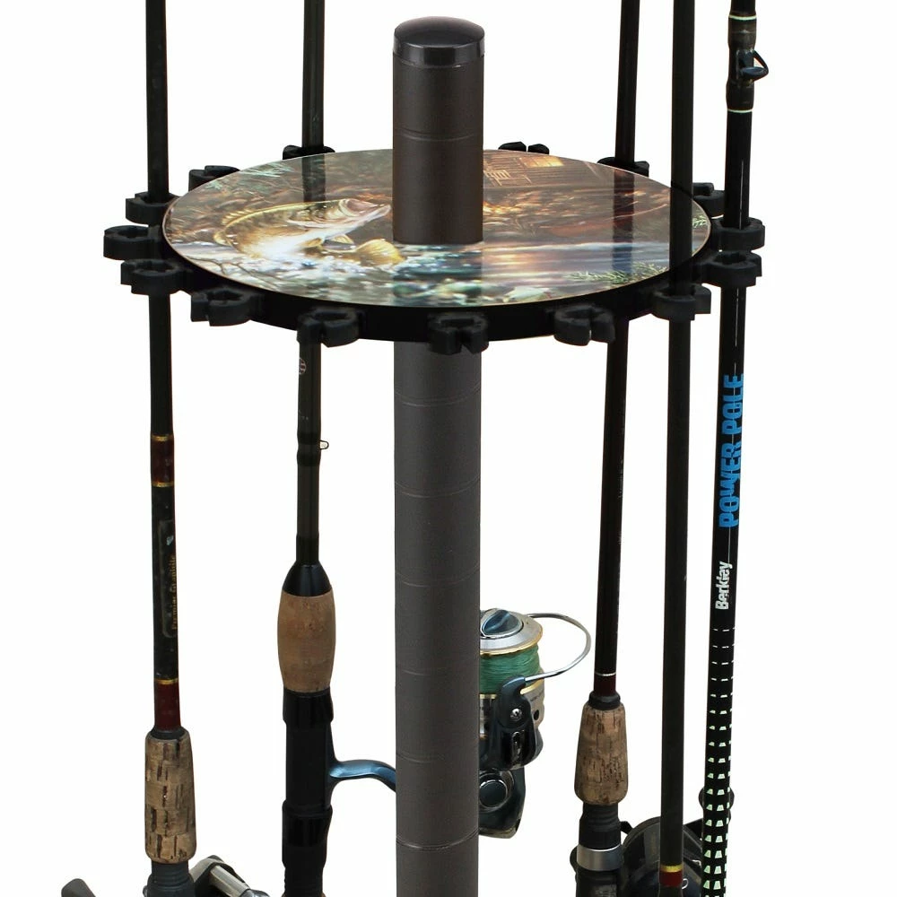 Rush Creek Creations Bass 16 Fishing Rod Storage Rack 383000 - Storage Furniture - Image 6