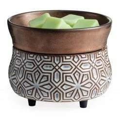 Candle Warmers Etc. Bronze Geometric 2-in-1 Wax Warmer CWDGEO