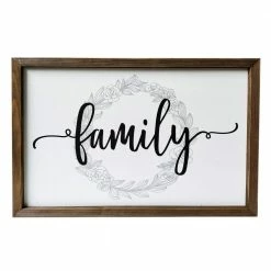 Backyard Expressions "Family" 30" x 20" Wooden Frame Sign - 910509 - Wall Decor