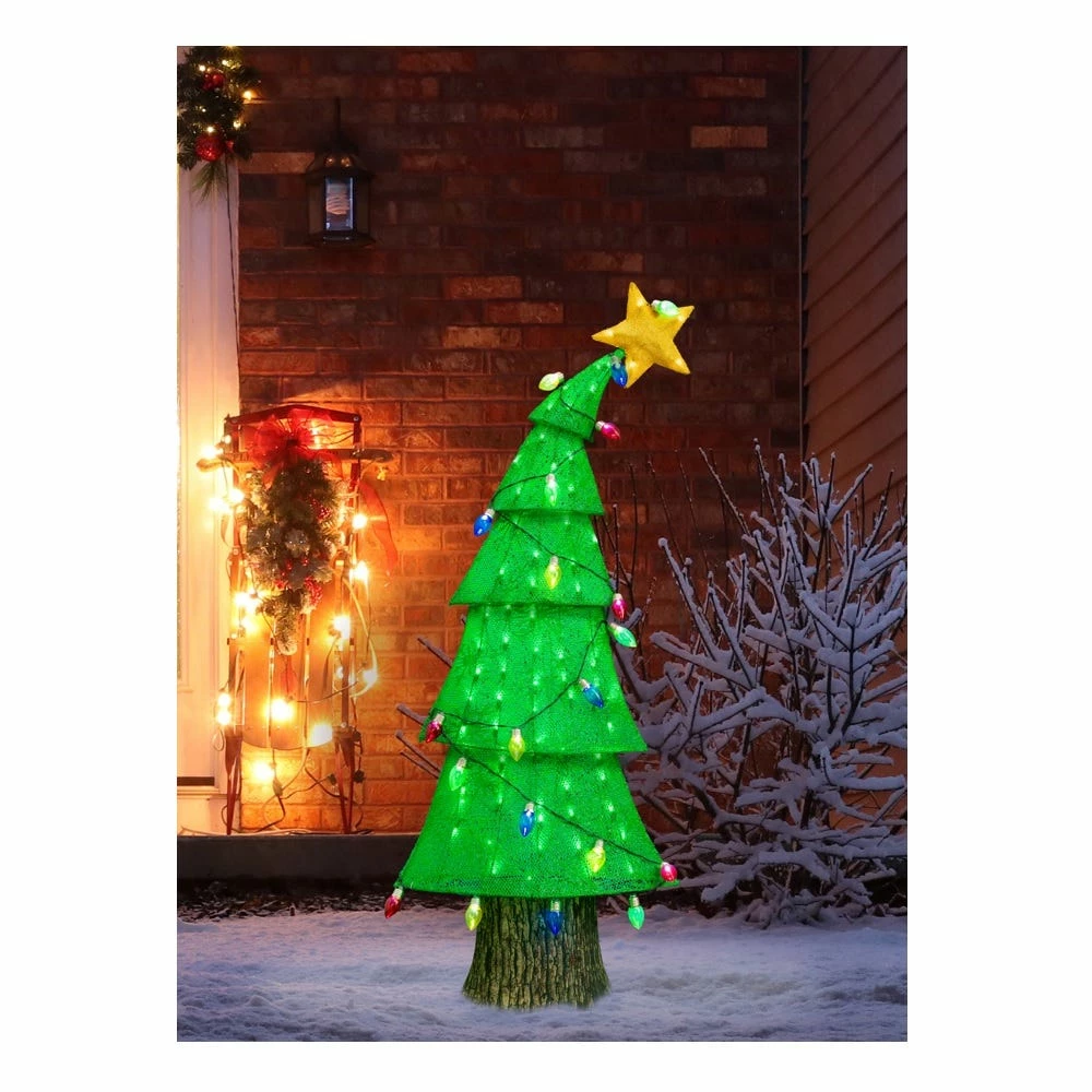 Four Seasons 64" Pre-lit LED Christmas Tree Outdoor Christmas Yard Decoration - 21DH0703T - Christmas Decor - Image 3
