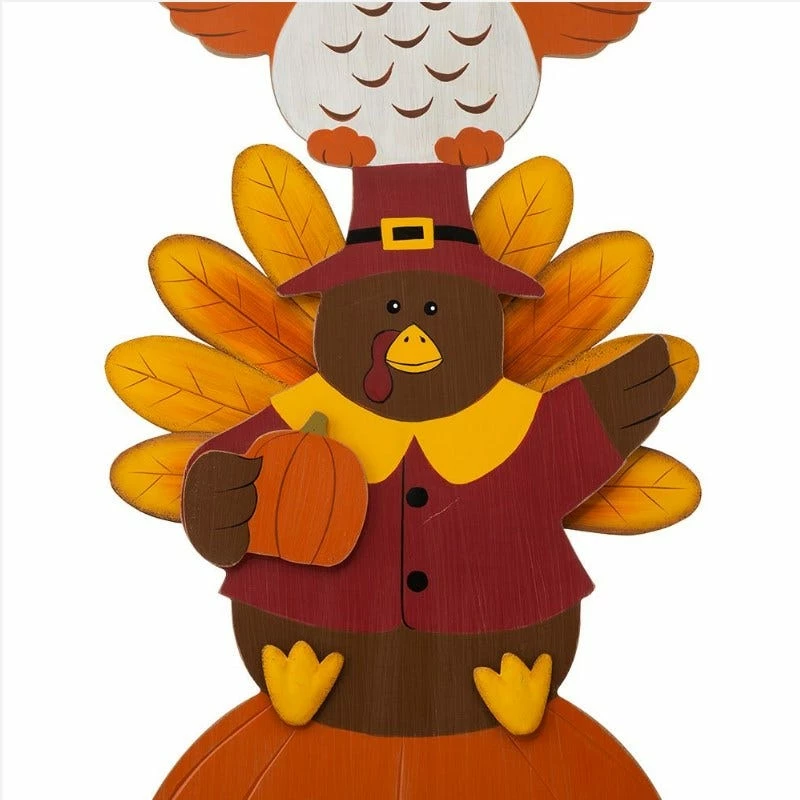 Various Brands 40" Squirrel Owl Turkey Pumpkin Porch Sign - JKC01000 - Porch Seasonal Decor - Image 2