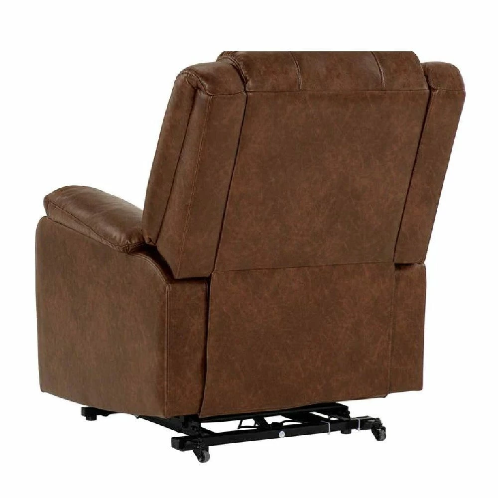 Lane Buxton Faux Leather Power Lift Recliner Chair, Cognac - 40029-15-05 - Living Room Furniture - Image 2
