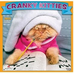 Brown Trout Avanti Cranky Kitties 2023 Square Foil Calendar - Calendars
