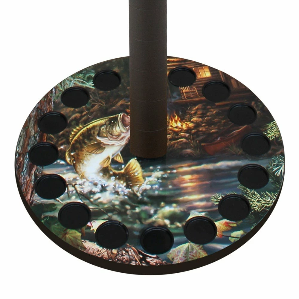 Rush Creek Creations Bass 16 Fishing Rod Storage Rack 383000 - Storage Furniture - Image 8