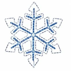Four Seasons 36" Blue and White LED Snowflake Hanging Christmas Light Decoration with Multi Light Effects - YF20173604 - Christmas Decor