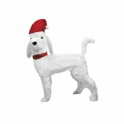 Four Seasons 26" Pre-Lit Fabric Dog Christmas Holiday Decoration - XL940954 - Christmas Decor