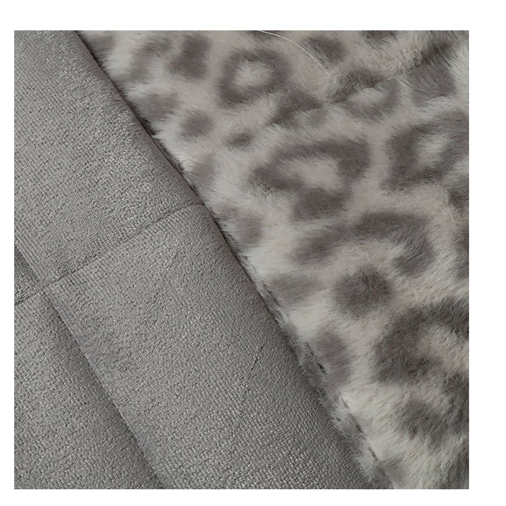 Pur Serenity 15 lb. Machine Washable Back Printed Brushed fur Reversible to mink 48 x 72 Weighted Blanket - RK-FURMNK-15 - Blankets & Bedspreads - Image 2