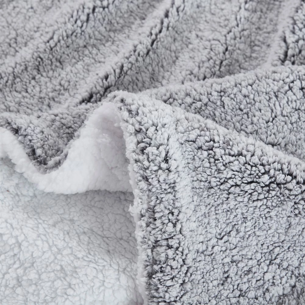 Trail Creek Snuggly Sherpa Throw Blanket, Charcoal Grey - RK-TEDSH-CHAR - Blankets & Bedspreads - Image 3