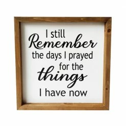 Backyard Expressions "I Still Remember the Days" 12" x 12" Wooden Frame Sign - 910496 - Wall Decor