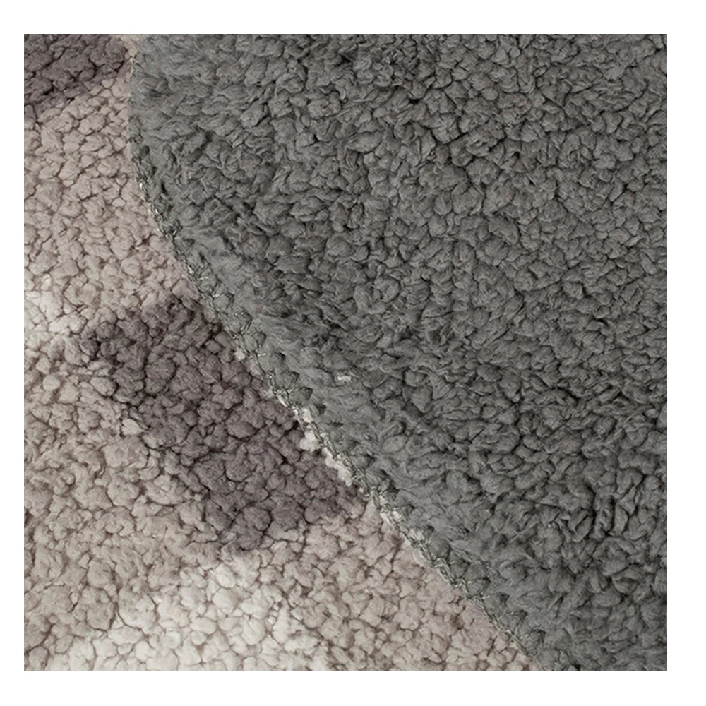 Lavina Home Grey Buffalo Check Printed Sherpa Reversible to Sherpa 90 x 90 Blanket - RK-SHERP-GBUF - Blankets & Bedspreads - Image 3