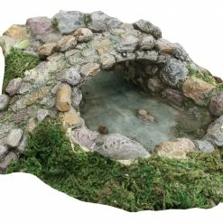 Assorted Woodland Knoll Collection Stone Pond and Bridge MG16 - Garden Statues & Lawn Ornaments