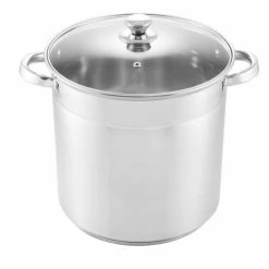 McSunley Encapsulated Stainless Steel Stockpot with Glass Lid - 614 - Cookware Pan