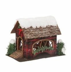 Various Brands Plaid & Pine Cone House - JK93568RK - Décor