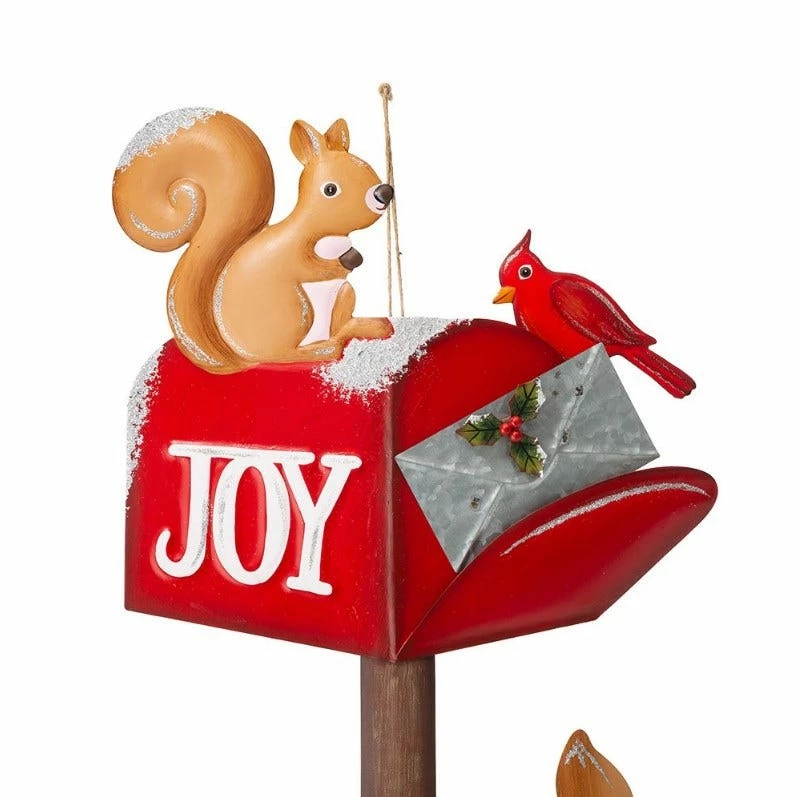 Various Brands 36" Metal Reindeer Squirrel Mail Box Yard Stake - JKC01009 - Porch Seasonal Decor - Image 2