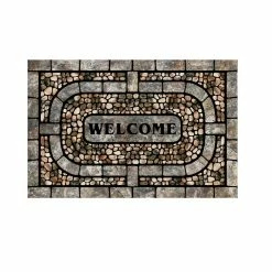 Mohawk Garden Pebble Welcome Garden Pebbles Gray - 4312 17950 23x35 - Rugs
