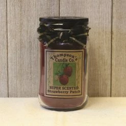 Thompson's Candle Co. Strawberry Patch, 12 oz. Mason - STPSM - Candles & Home Fragrance