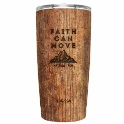 Kerusso Dual Wall Stainless Steel Faith Can Move Mug, 20 oz. - MUGS205 - Tumblers
