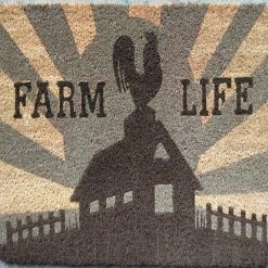Avera Farm Life Barn Coir Mat 17" x 29" ADR004 - Décor